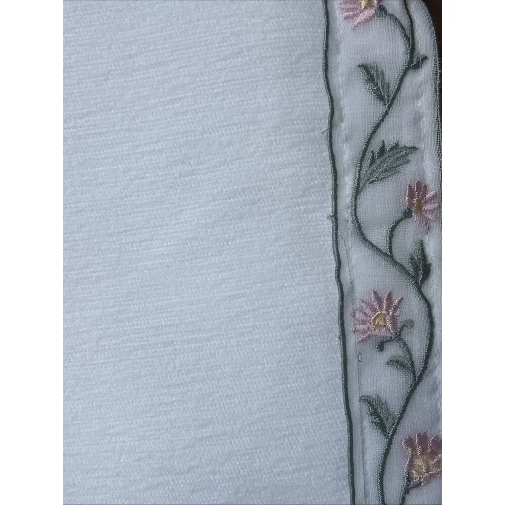 Rachel Ashwell the Farmhouse Floral Border Bow Drapes Window Curtains 37